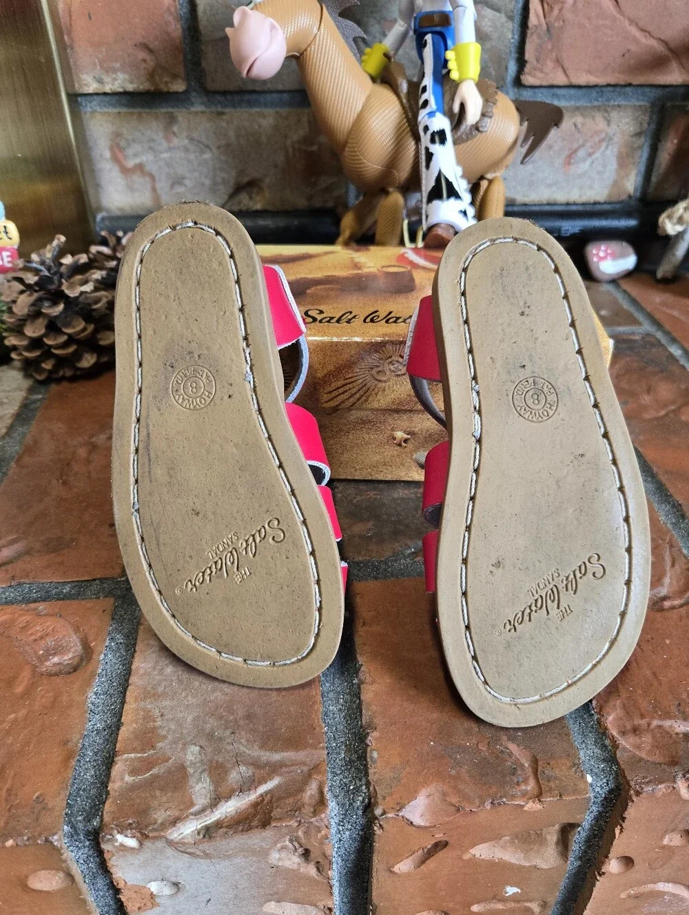 Red Salt Water Sandals by Hoy